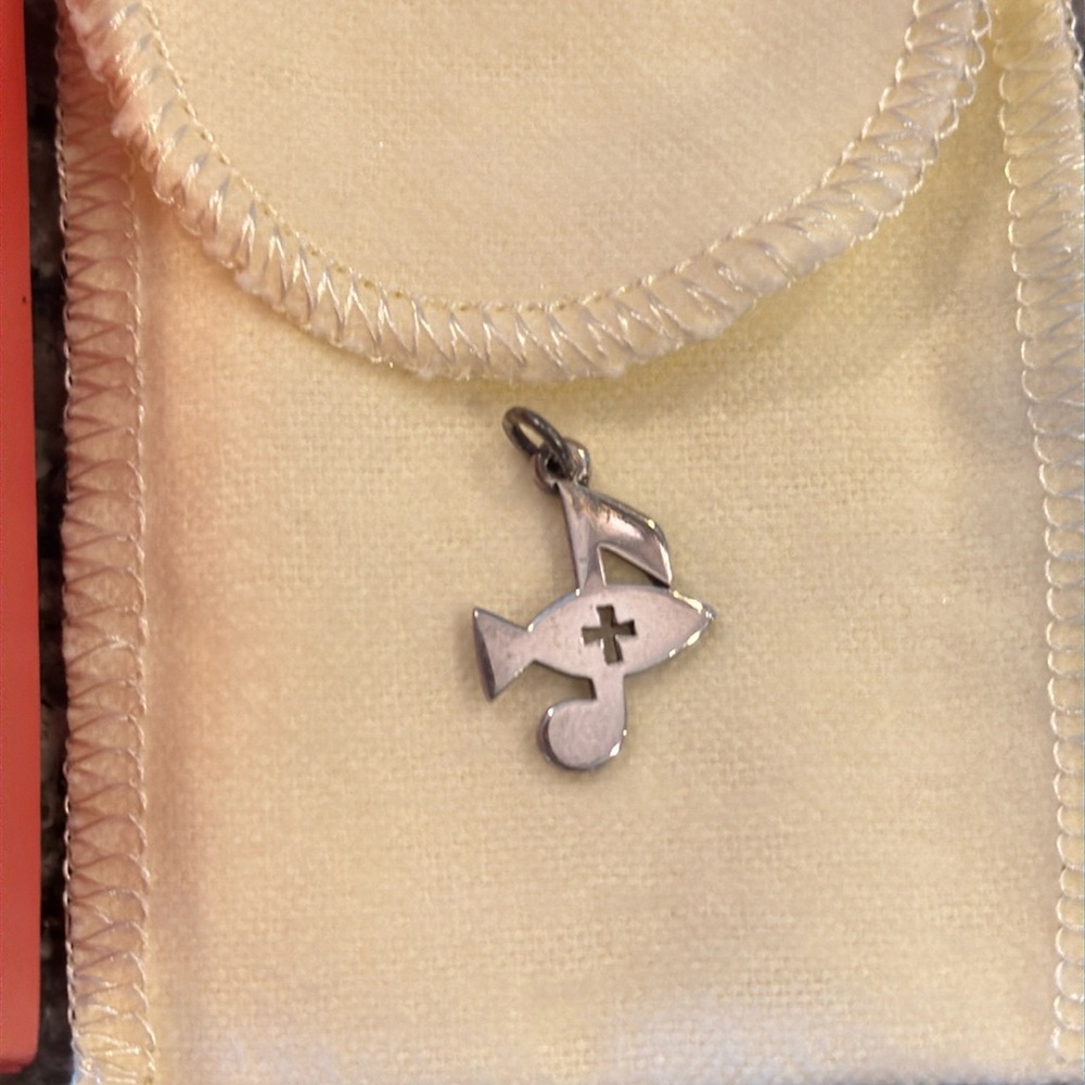 James Avery, ichthus musical charm sterling silver very rare retired.